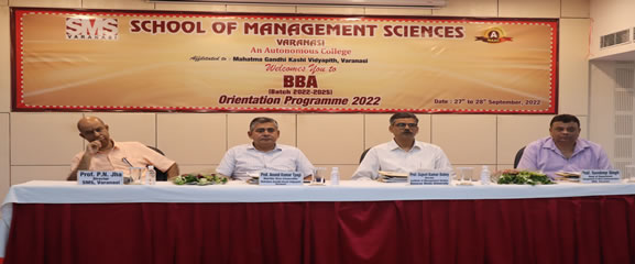 BBA Orientation Programme 2022 @ SMS Varanasi BBA Orientation Programme 2022 @ SMS Varanasi